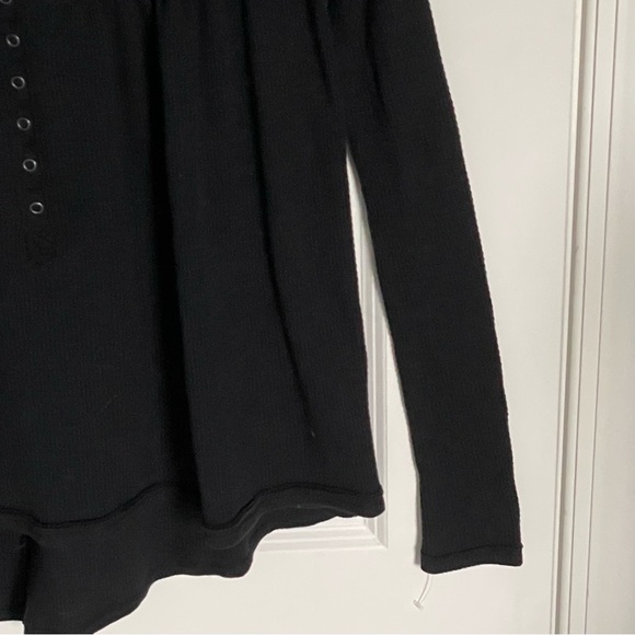 Free People We the Free Kai Thermal Henley Top black 47118 - Picture 6 of 15